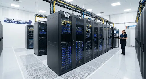 Infrastruktur server dan keamanan bank-grade Heasoft Indonesia